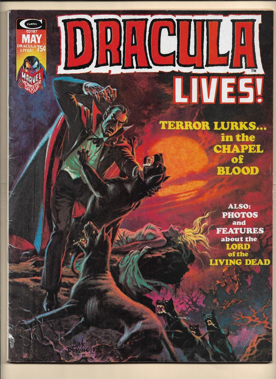 Dracula Lives #6 F (1974) Curtis Magazine. Marvel Monster Group.