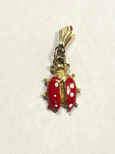 Bijoux Pendentif en Plaqué Or en Forme de Coccinelle - Attache à Restaurer(11-3) - Imagen 1 de 3