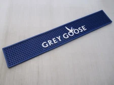 Grey Goose Vodka Rubber Bar Spill Mat Pour Rail logo 23.5" x 4 " Blue NEW