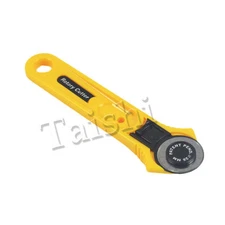 Yellow Rotary Cutter 28mm Cut Circular Blade Patchwork Fabric Leather Craft