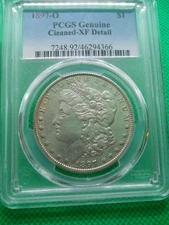 1897-O $1 Morgan Silver Dollar, Cleaned, XF Detail