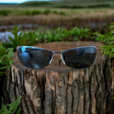 VINTAGE RAY BAN RB 3186 TOP BAR 004/71 SILVER SUNGLASSES MADE IN ITALY #852 