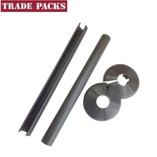 Talon Anthracite Grey Snappit 200mm Lengths x 2 Anthracite Pipe Collars-Trade 
