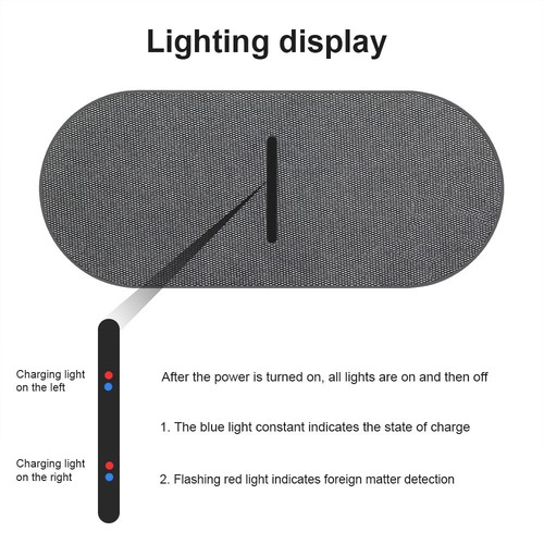 20W Wireless Charger Dual Charging Mat Pad For iPhone 13 Pro 12 X Samusng S20 - Zdjęcie 9 z 12