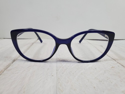 DKNY-DK5004 415 Cateye Full Rim Plastic Eyeglasses Dark Navy Blue Black W/ Case - Picture 2 of 9