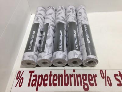 Vliestapete Erismann 5x 6333-10 (5Rollen) Blättermuster Grau Silber Restposten