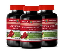 blood pressure support- Hawthorn Extract 665mg - antioxidant vitamin -3 Bottles