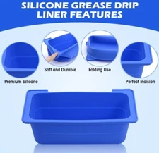 4 PACK! Silicone Grease Cup Liners, Fits Griddle 36 28 22 17 Inch Grill