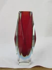 MURANO SOMMERSO DIAMOND VASE VERY GOOD CONDITION 21cm OLD VINTAGE GLASS