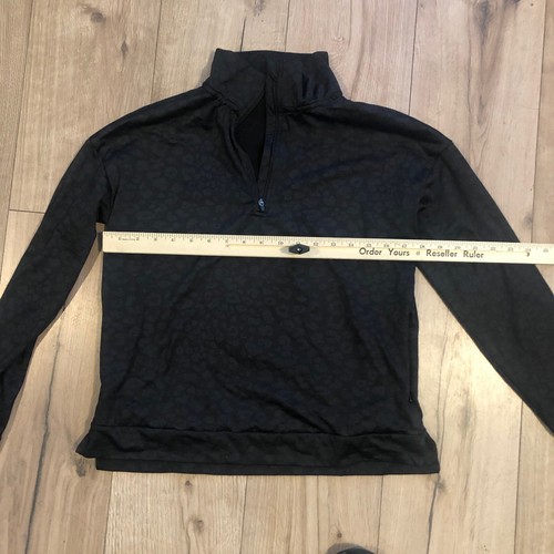Avia Women's Fleece-Lined Quarter-Zip Pullover Black Small - Picture 3 of 12