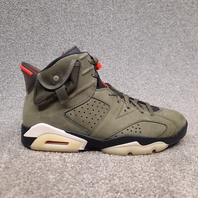 Nike Air Jordan 6 Retro Travis Scott Medium Olive Green Men Size