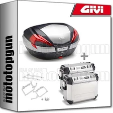 GIVI TRUNK V56N + OUTBACK SUITCASES OBKN37A HONDA NC 750 X 2019 19 2020 20