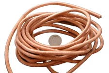 Leather necklace cords 10 feet 4 mm Natural thong bead stringing lace thong m066