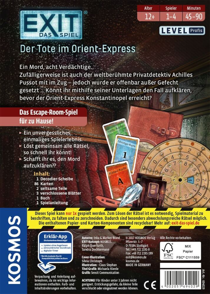 Thumbnail - Kosmos Exit - Das Spiel: Der Tote Orient-express
