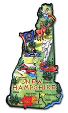 New Hampshire the Granite State Artwood Jumbo Fridge Magnet