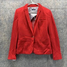 Tommy Hilfiger Blazer Womens 6 Ladies Red Long Sleeve Dress Sports Jacket