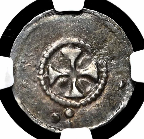 FRANCE, Auxerre. Anonymous, 1100-1300. Silver Denier, NGC XF40
