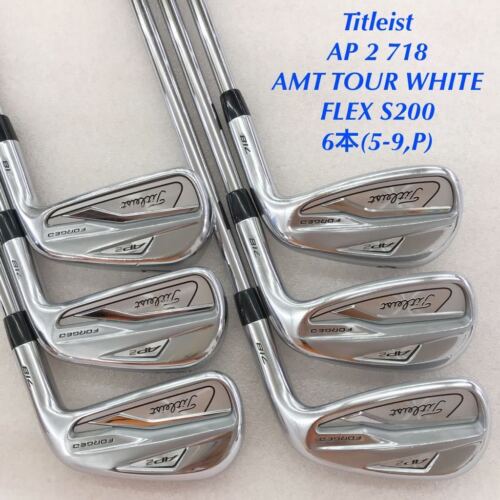 02Golf Iron Set Titleist AP2 718 AMT TOUR WHITE S200 6pcs 5-P JAPAN