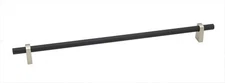 Alno A2901-12-MN/MB Vita Bella 12" Pull Knurled Bar Matte Nickel/Matte Black