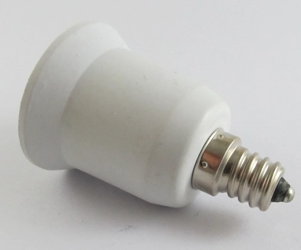 10pcs E12 Male to E26/E27 Female Base Light Bulb Adapter Holder Socket Converter - Image 4 of 4