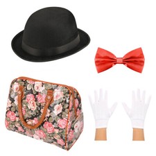 STORYBOOK VICTORIAN MAGICAL NANNY COSTUME SET BOOK DAY CHARACTER FANCY DRESS 