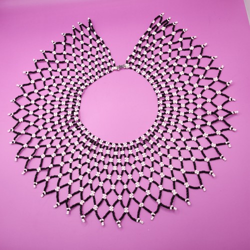 Vintage South African Tribal Zulu Necklace*Hand-Beaded*Mid 20th century