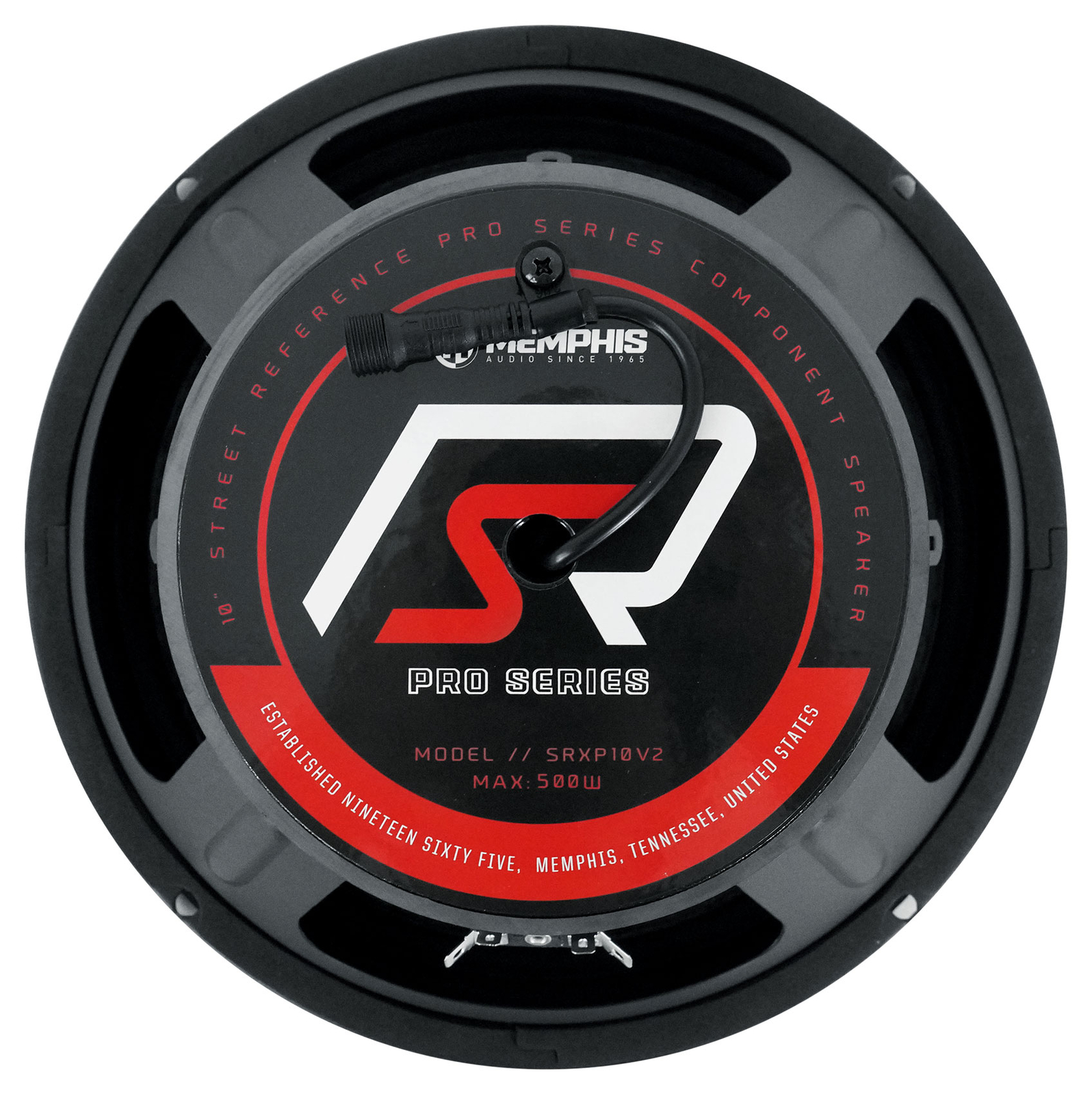 Автомобильный среднечастотный динамик Memphis Audio SRXP10V2 SRX Pro 10 мощностью 500 Вт 4 Ом со светодиодной подсветкой средних частот