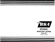 (0324) 1959-1961 BSA Bantam Super D7 parts book