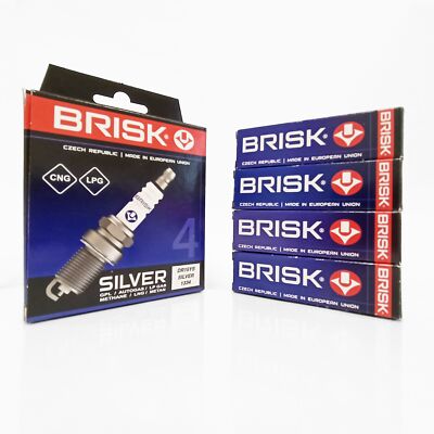 4x Zündkerzen BRISK Silver DR15YS 1334 LPG CNG 30.000km!
