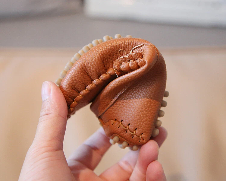 Zapatos de cuero hechos a mano para niños niños y niñas bebé mocasines de suela suave Foto 3 de 4