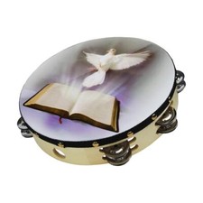 Zebra Sound 10  Dove and Bible Tambourine - High-Quality Percussion Instrument
