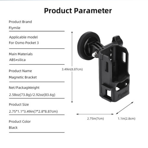 For DJI OSMO POCKET 3 Magnetic Bracket Adapter Bezel Magnetic Mount Accessories - Picture 12 of 26