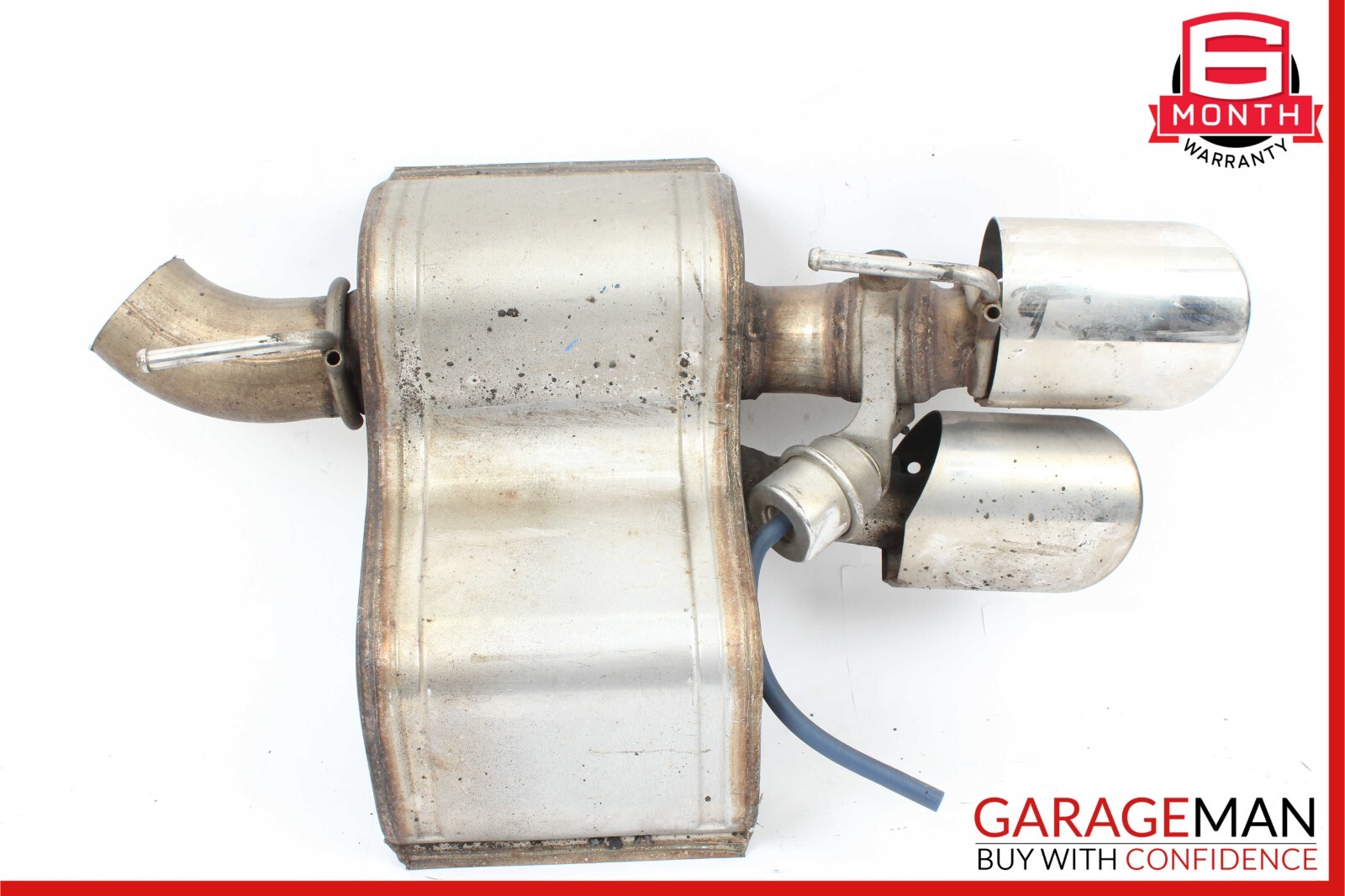 14-17 Maserati Ghibli M157 Rear Left Driver Side Exhaust Muffler Dual Tip