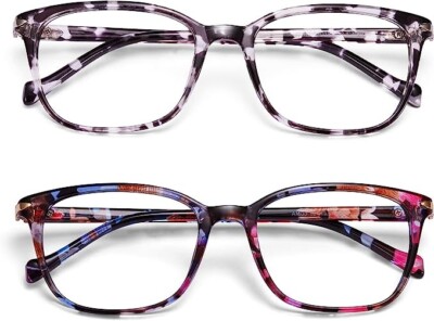 Reading Glasses for Women Blue Light Blocking,Lightweight Computer Readers Squar