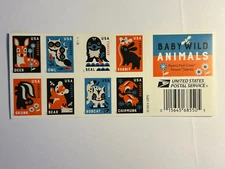 U. S. booklet of 20 SC 6022b Baby Wild Aminals MNH PL B1111 2025