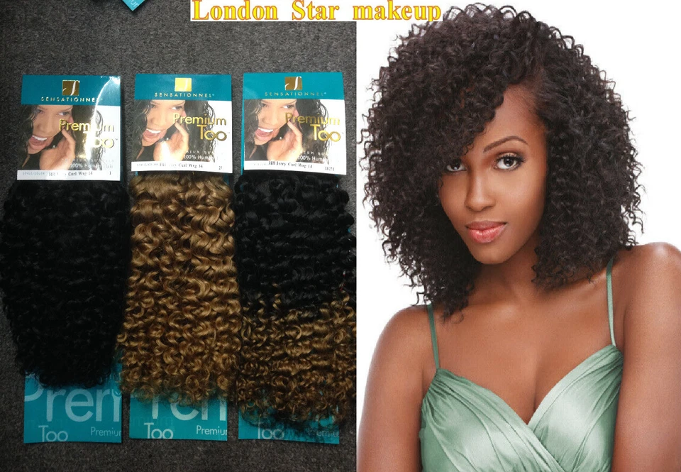 Sensationnel Premium Too Jerry Curl 100% Human Hair Weave 14 Inch All Colors