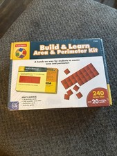Build And Learn Area And Perimeter Kit Math  Geometry Lakeshore Grades 3-4 NEW