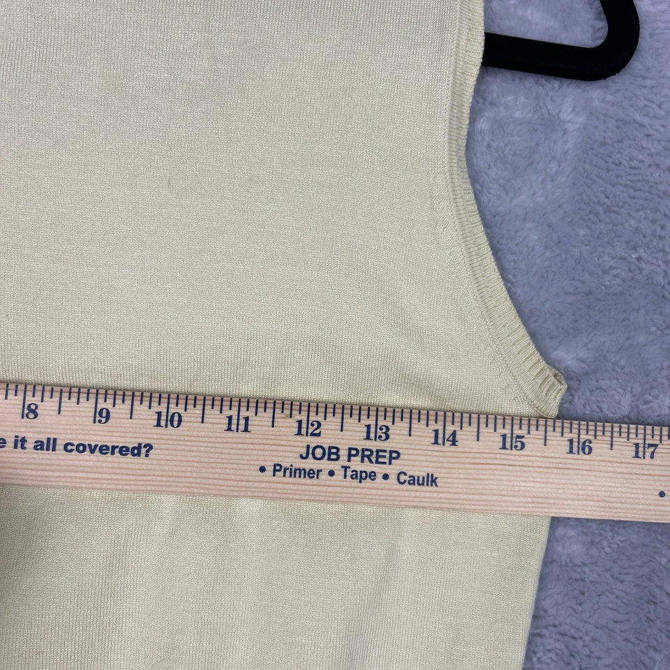 Evie Silk Blend Sleeveless Top Size PS Butter Yellow Stretch Career - Image 4 of 4