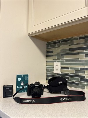 Canon EOS Rebel T3 Digital SLR Camera w/ EF-S 18-55mm IS II Lens Bag Charger SD