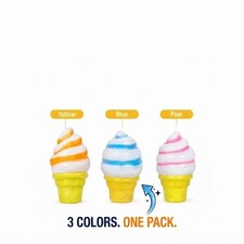 NeeDoh Nice Cream Cone Squishy Toy 3 Pack Sensory Fidget Stress Relief Gift