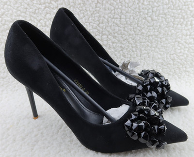 BIGTREE Shoes Gemstone Bowknot Women Pumps Size 39/8