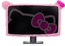 23'' - 34'' Computer Monitor Protective Cover with Cat Ear 23-27in, Pink