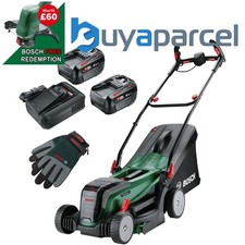 Bosch 18v 36v Cordless Lawnmower UniversalRotak 2x18V-37-550 2x 4.0Ah Batteries