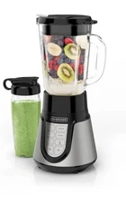 Black+Decker Quiet Blender 48 oz Glass Jar, Personal Blending Jar, 3 Speed 1000W