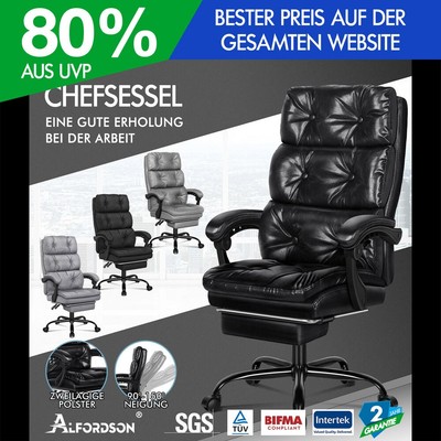 ALFORDSON Bürostuhl Executive Computer Stoff Sitz Racing Arbeit Recliner