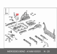 Mercedes-Benz Konsole A-Klasse W168 A1686103531 Original Neu