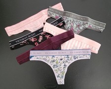 Size S NEW Victoria Secret Logo Cotton Thong Panties
