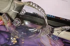 Vintage Blenko Style Art Glass Fish Bowl Vase Terrarium Hand Blown 12” MCM