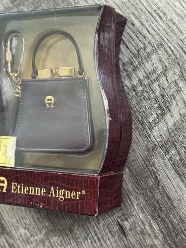 Vintage NEU Etienne Aigner Mini Mini Miniaturen Handtasche Tasche Schlüsselanhänger Anhänger Accessoire - Bild 3 von 10