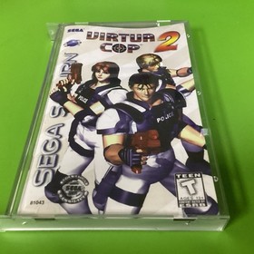 Virtua Cop 2 (Sega Saturn, 1996) Cib Manual (Tested & Works)